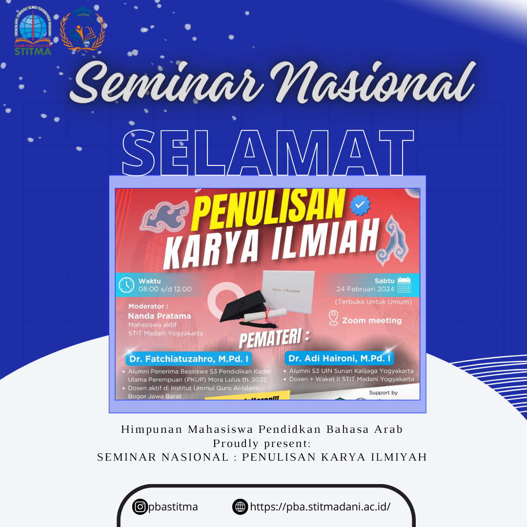 Himpunan Mahasiswa Pendidikan Bahasa Arab (HIMA PBA) Menyelenggarakan Seminar Nasional